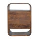Chestnut Curved Edge Nachttisch mit 2 Schubladen