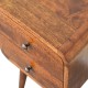 Компактная прикроватная тумба Mini Curved Chestnut с 2 ящиками