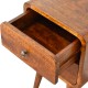 Компактная прикроватная тумба Mini Curved Chestnut с 2 ящиками