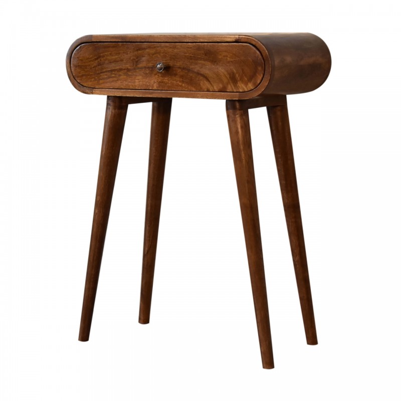 Компактная консоль Mini Rounded Chestnut с 2 ящиками