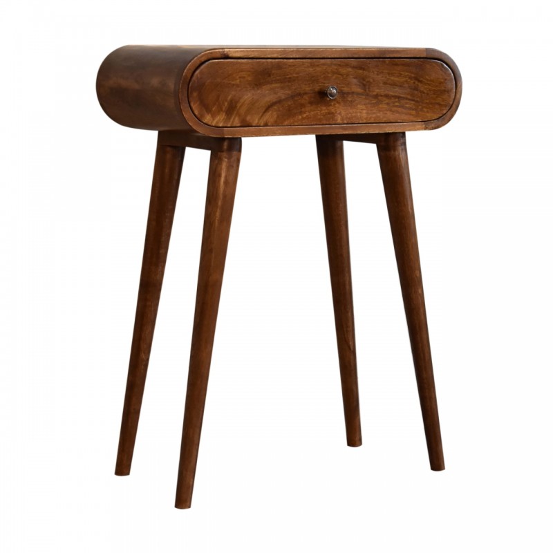 Компактная консоль Mini Rounded Chestnut с 2 ящиками