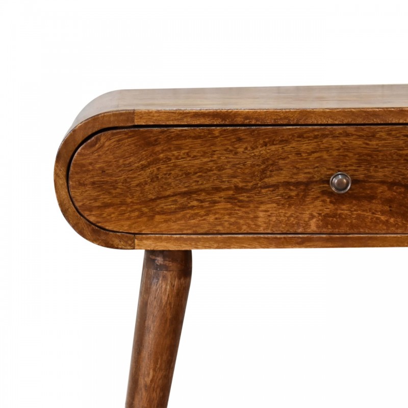 Компактная консоль Mini Rounded Chestnut с 2 ящиками
