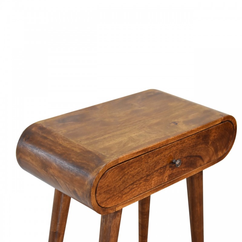 Компактная консоль Mini Rounded Chestnut с 2 ящиками