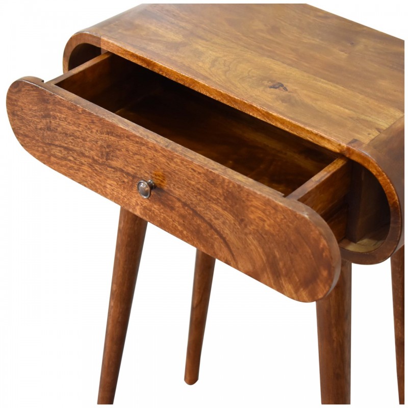 Компактная консоль Mini Rounded Chestnut с 2 ящиками