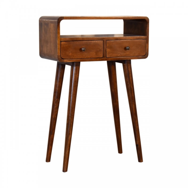 Компактная консоль Mini Curved Chestnut с нишей