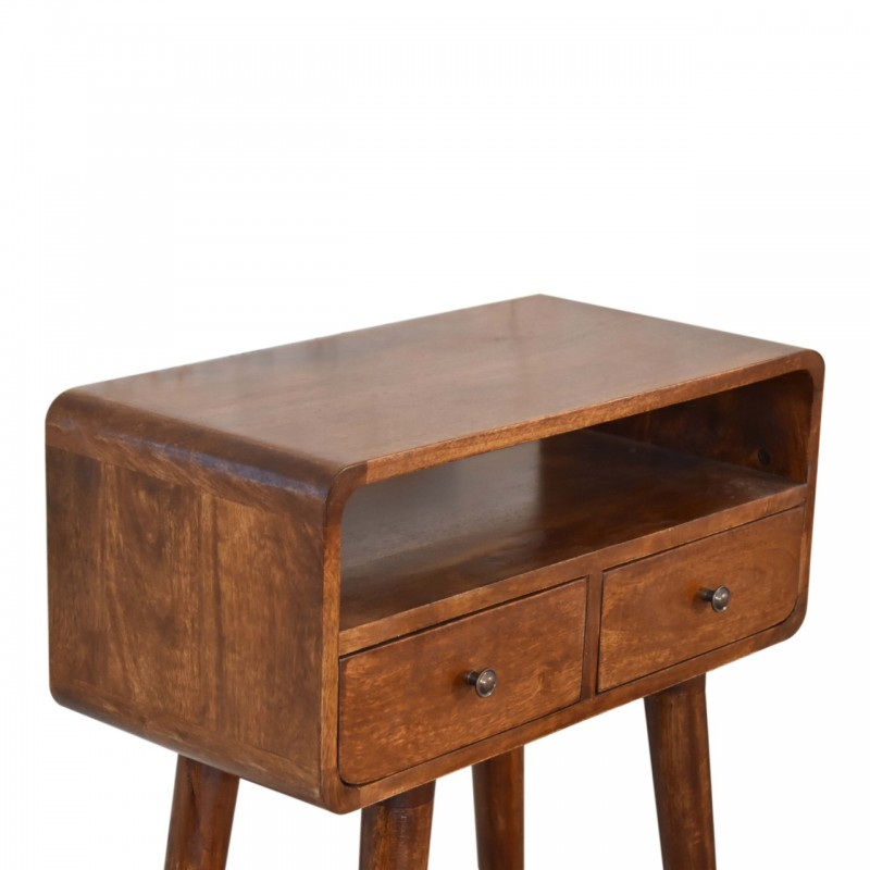 Компактная консоль Mini Curved Chestnut с нишей