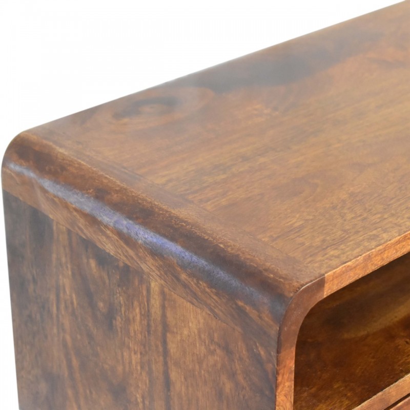 Компактная консоль Mini Curved Chestnut с нишей