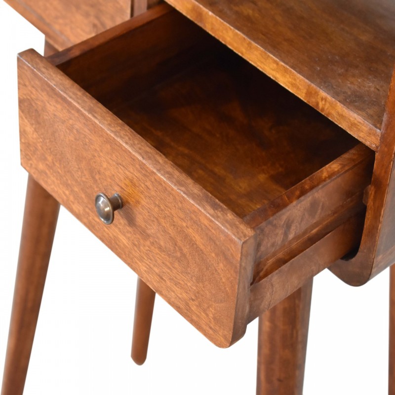 Компактная консоль Mini Curved Chestnut с нишей