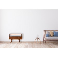 Компактная ТВ-тумба Mini Curved Chestnut с 2 ящиками