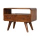 Компактная ТВ-тумба Mini Curved Chestnut с 2 ящиками