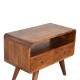 Компактная ТВ-тумба Mini Curved Chestnut с 2 ящиками