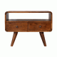 Компактная ТВ-тумба Mini Curved Chestnut с 2 ящиками