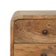 Компактная прикроватная тумба Mini Curved Oak-Ish с 2 ящиками