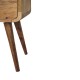 Компактная прикроватная тумба Mini Curved Oak-Ish с 2 ящиками