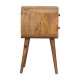 Компактная прикроватная тумба Mini Curved Oak-Ish с 2 ящиками