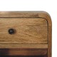 Mini Oak-Ish Floating Bedside Table with Open Shelf