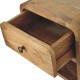 Mini Oak-Ish Floating Bedside Table with Open Shelf