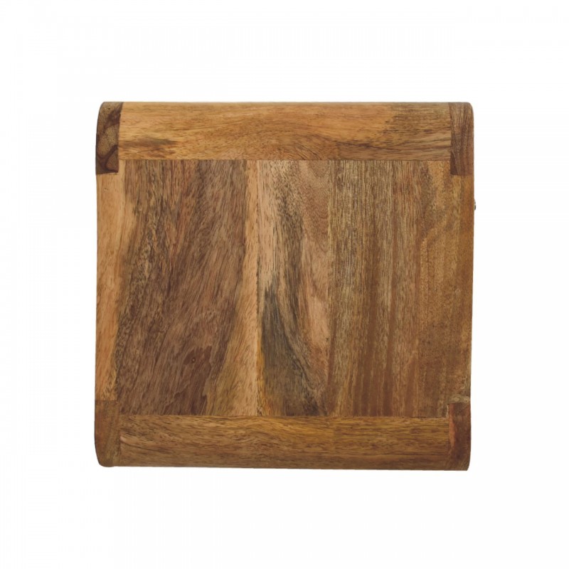 Mini Oak-Ish Floating Bedside Table with Open Shelf