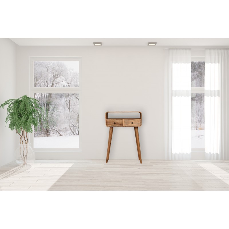 Компактная консоль Mini Curved Oak-Ish с нишей