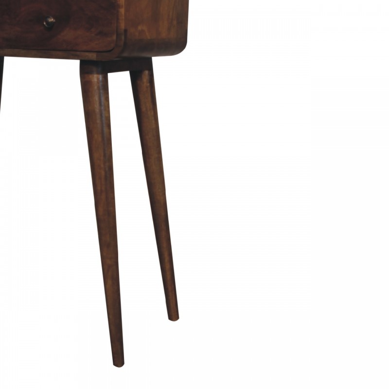 Компактная консоль Mini Curved Grey Washed с нишей