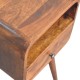 Компактная прикроватная тумба Mini Curved Chestnut с нишей