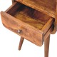 Компактная прикроватная тумба Mini Curved Chestnut с нишей