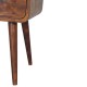 Компактная прикроватная тумба Mini Curved Chestnut с нишей