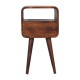 Компактная прикроватная тумба Mini Curved Chestnut с нишей