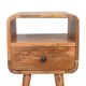 Компактная прикроватная тумба Mini Curved Oak-Ish с нишей
