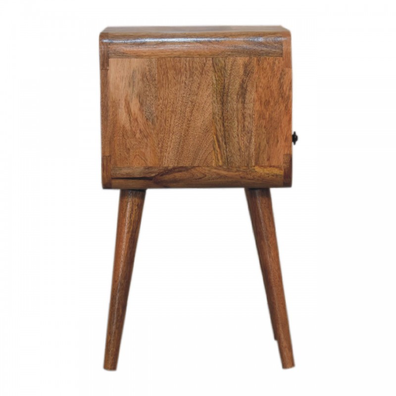 Компактная прикроватная тумба Mini Curved Oak-Ish с нишей