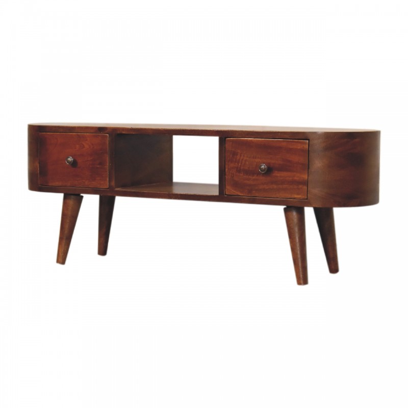 Журнальный столик Chestnut Rounded с открытой полкой