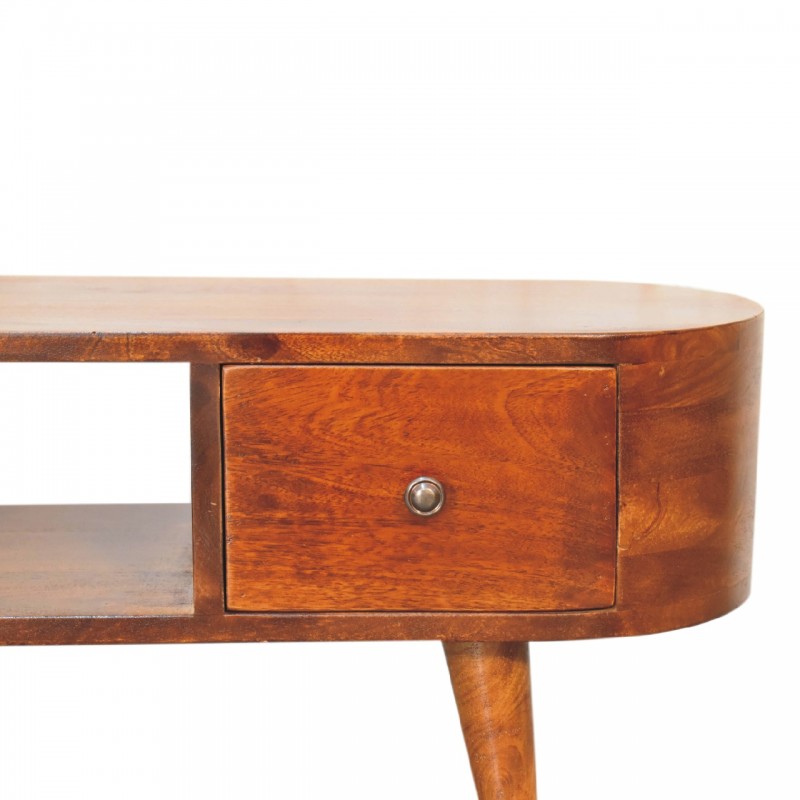 Журнальный столик Chestnut Rounded с открытой полкой
