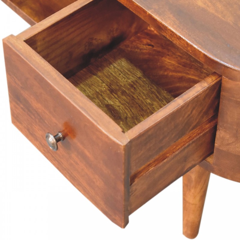 Журнальный столик Chestnut Rounded с открытой полкой