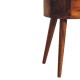 Компактная прикроватная тумба Mini Rounded Chestnut с 2 ящиками