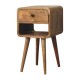 Компактная прикроватная тумба Mini Curved Oak-Ish с нижней нишей