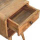 Компактная прикроватная тумба Mini Curved Oak-Ish с нижней нишей