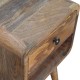 Компактная прикроватная тумба Mini Curved Oak-Ish с нижней нишей