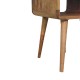 Компактная прикроватная тумба Mini Curved Oak-Ish с нижней нишей