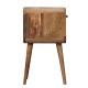 Компактная прикроватная тумба Mini Curved Oak-Ish с нижней нишей