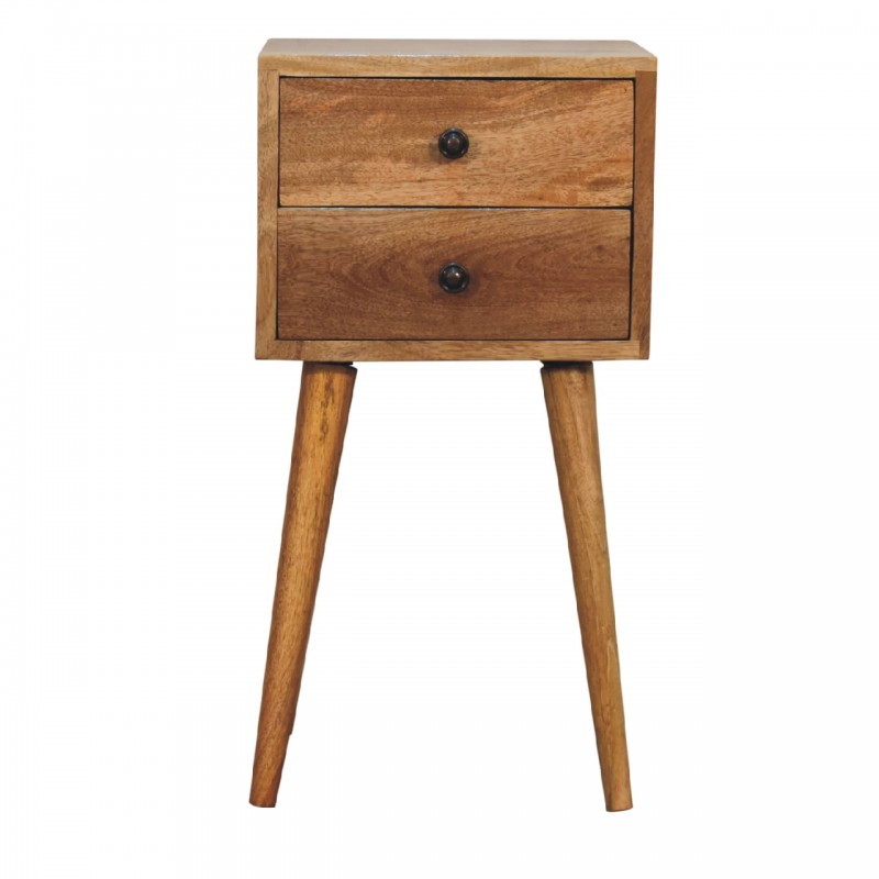 Компактная прикроватная тумба Mini Oak-Ish Nordic с 2 ящиками