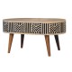 Журнальный столик Edessa Bone Inlay из массива манго