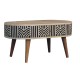 Журнальный столик Edessa Bone Inlay из массива манго