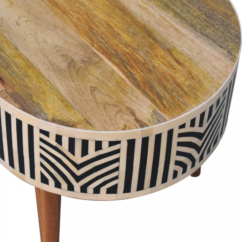 Журнальный столик Edessa Bone Inlay из массива манго