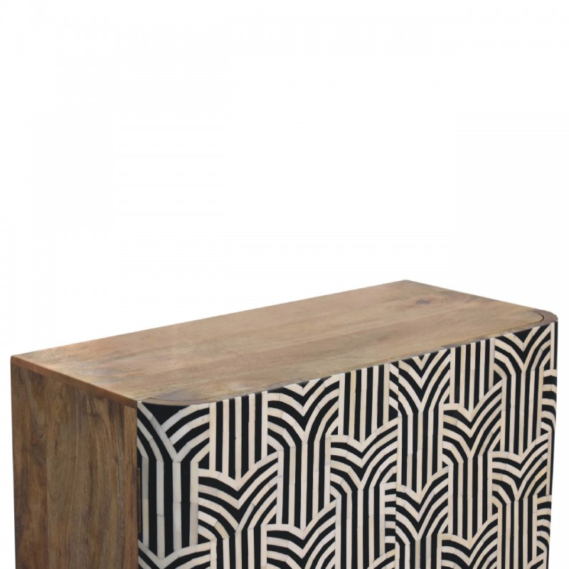 Шкаф для хранения Edessa Bone Inlay из массива манго