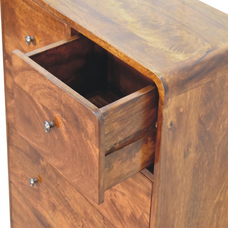 Комод Curved Chestnut с 5 ящиками
