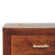 Luca Chestnut Nachttisch mit 3 Schubladen