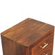Luca Chestnut Nachttisch mit 3 Schubladen