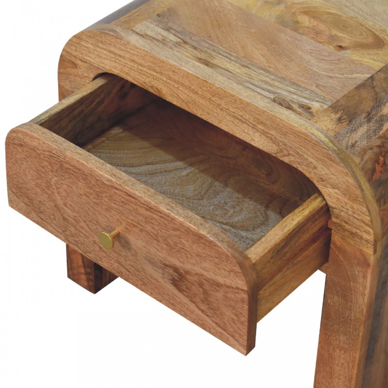 Darcy Chestnut Designer Nachttisch aus Mango-Holz