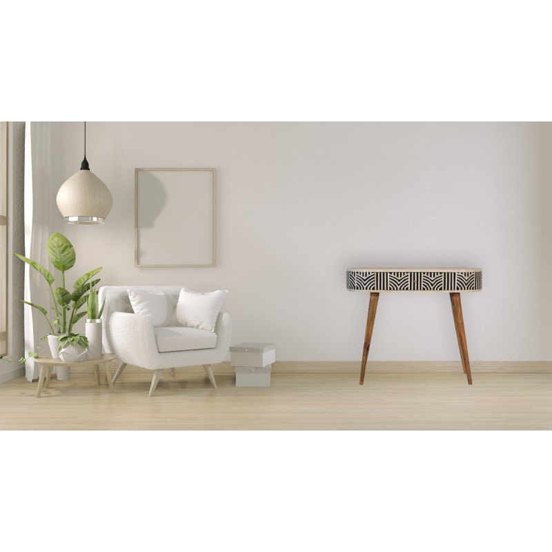 Edessa Bone Inlay Mango Wood Console Table