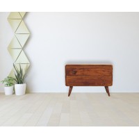 2 Drawer Curved Chestnut Chest